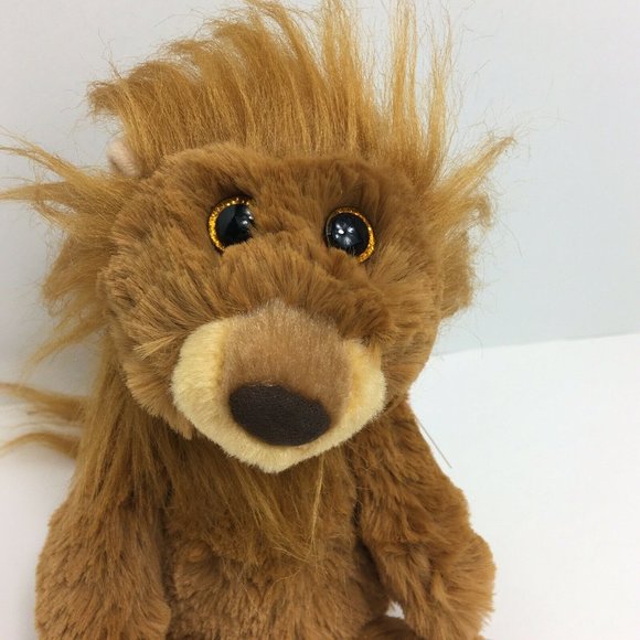 Ty Cuddlys Collection Plush Leon Lion Stuffed Animal 8" Brown Gritter Eyes New - Picture 4 of 12